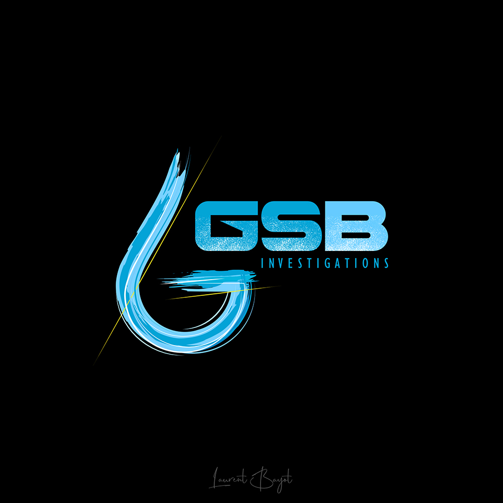 logo pinceau bleu noir