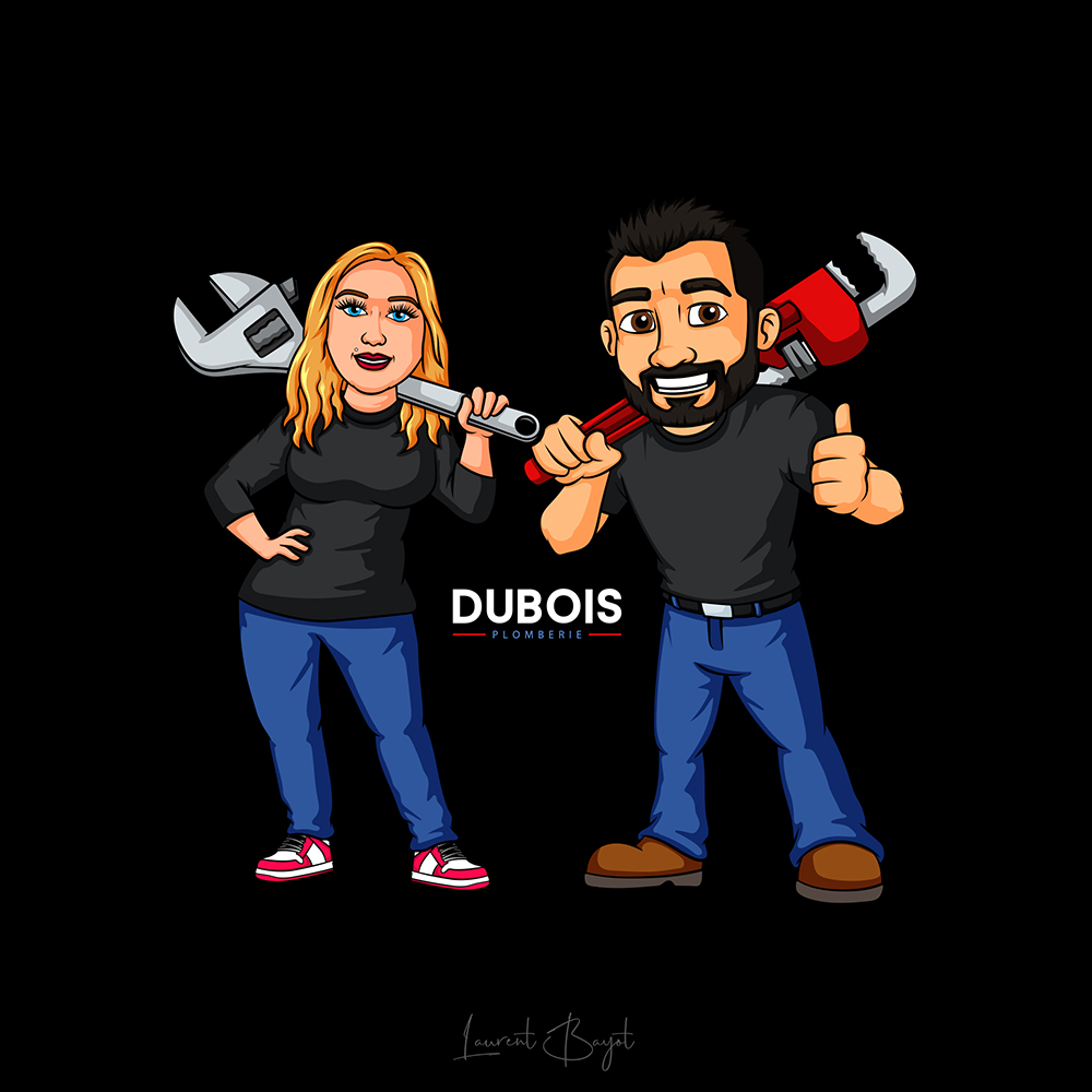 logo cartoon plomberie